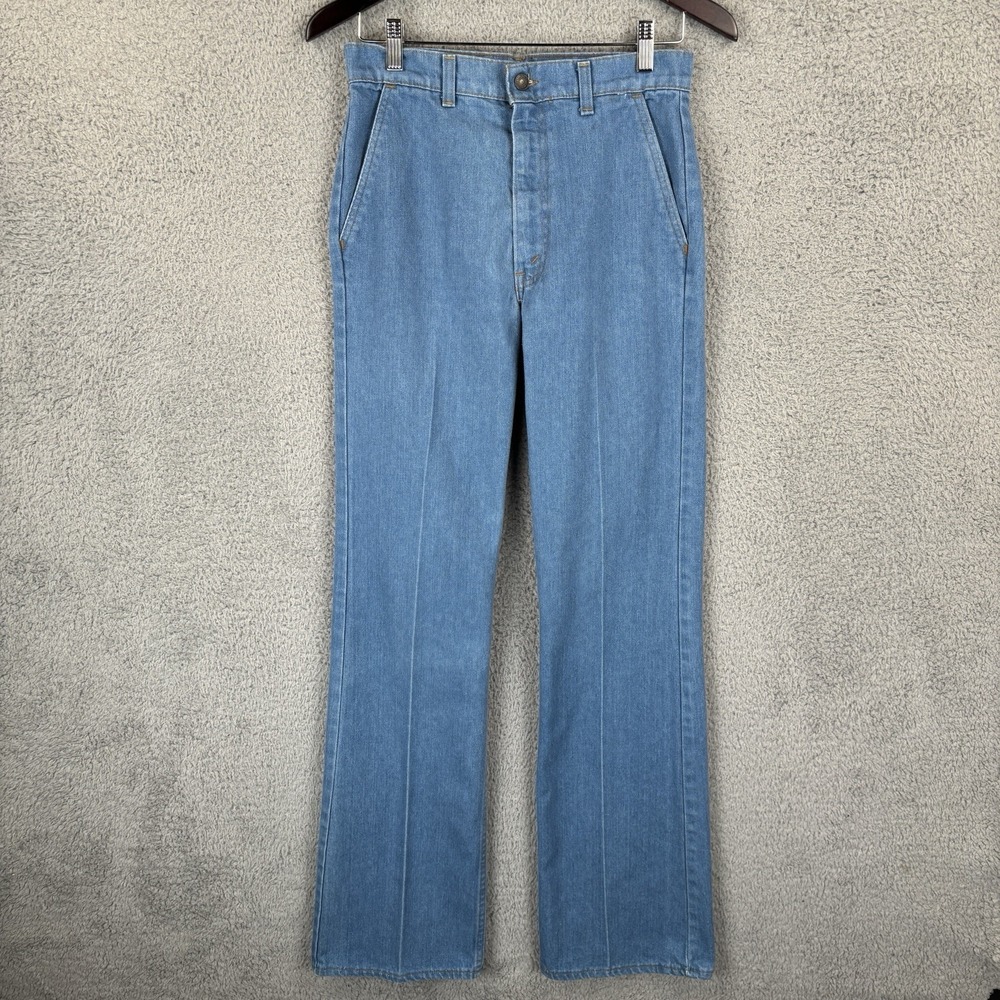 Vintage 70s Levis Jeans Mens 30x34 (Fits 29x35) Orange Tab Talon 42 Zipper 1970